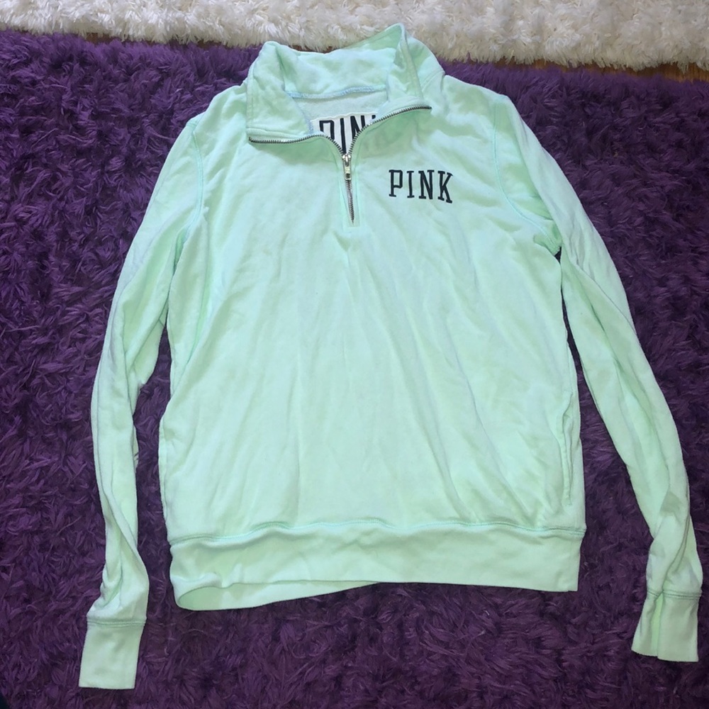 Teal quarter zip sweatshirt